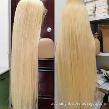 Top Quality 12A Grade 613 Blonde HD Lace Frontal Wigs Raw Virgin Hair Blonde Swiss Thin HD Lace Frontal Wigs